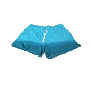 Livi Womens Blue Ombre Shorts Size 26/28 Elastic Waistband NWT